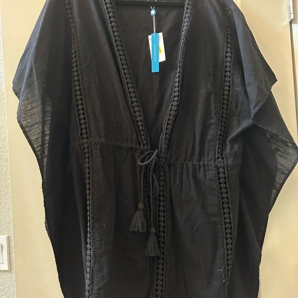 NWT Bleu Rod Beattie swim suit cover up. Lace details. Tie front. Beach vacation - Picture 2 of 10